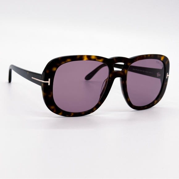 NEW TOM FORD BILLIE TF1012 ECO 52Y WOMEN SUNGLASSES FT1012/S HAVANA EYEWEAR - Picture 3 of 10